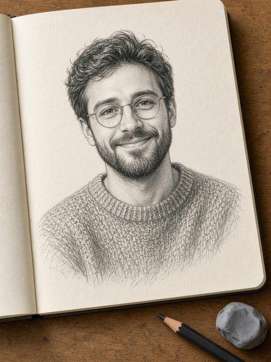 Soulmate Drawing Prompt: Pencil Portrait From Your Wish List - Result